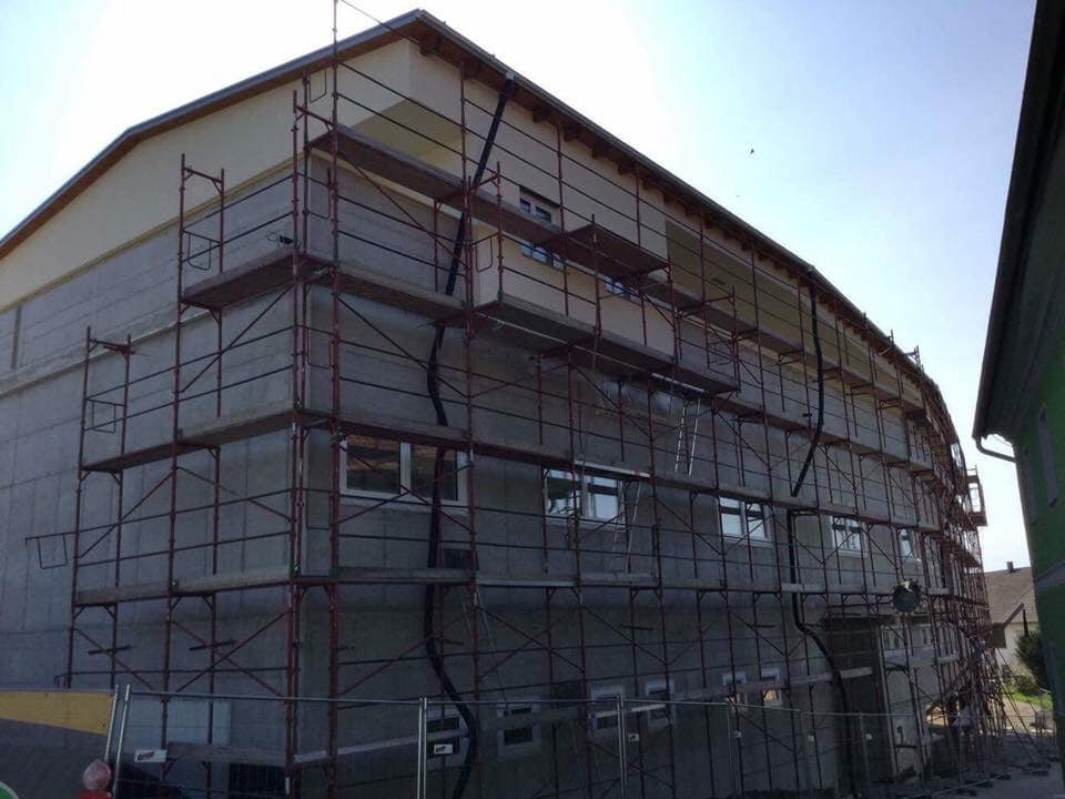 Außenputz an Hausfassade in Oberösterreich